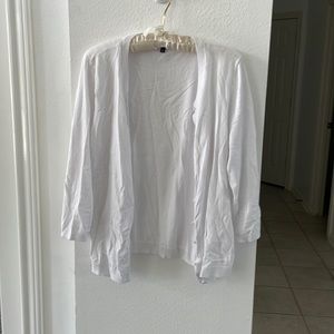 White 3/4 sleeve Cardigan